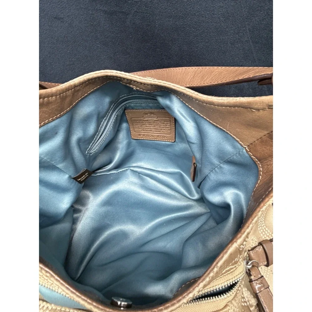 Coach Madison Signature Collection Dotted OP Maggie Taupe Y2K Hobo Slouch 2010